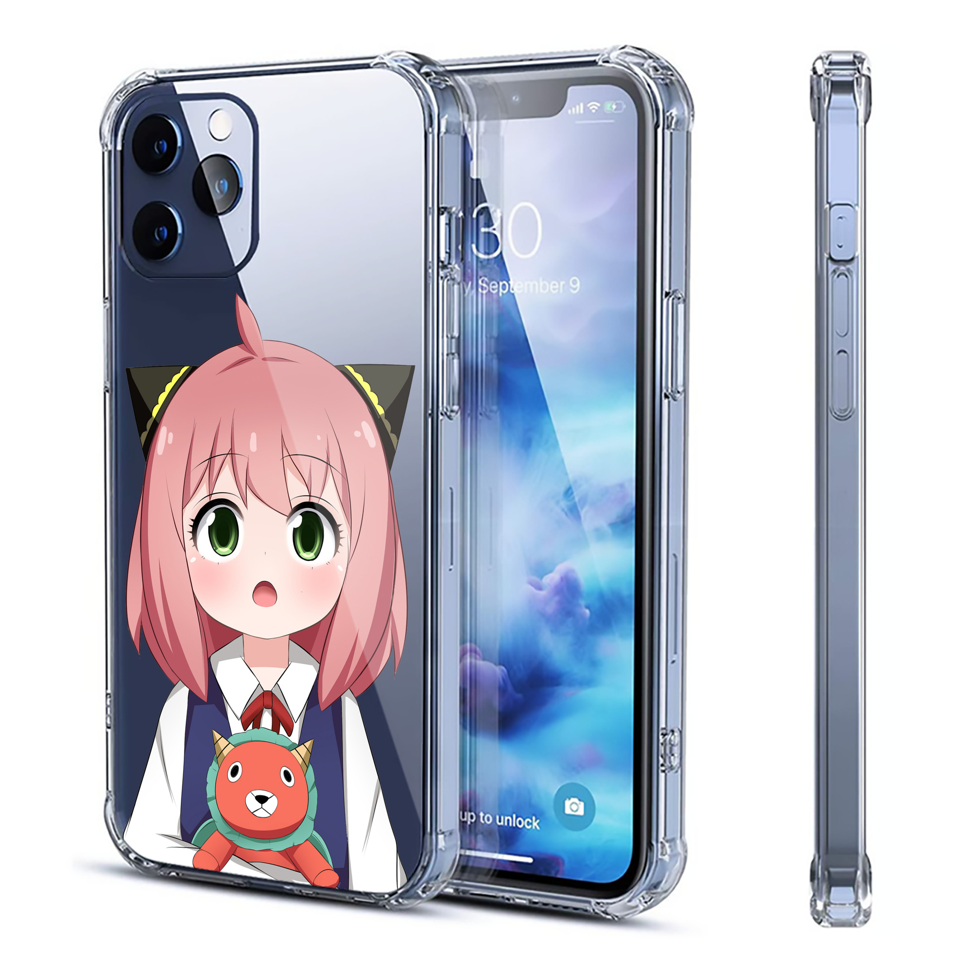 （画像用） SPY×FAMILY间谍家家酒 【iPhone 12シリーズ対応】透明スマホケース（クリアソフトケース）